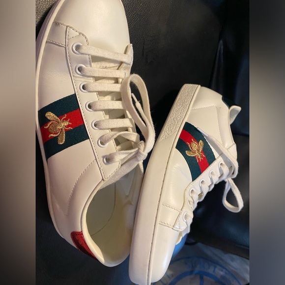 Gucci Ace Bee White Sneakers size:7 check the code inside. - Picture 11 of 16
